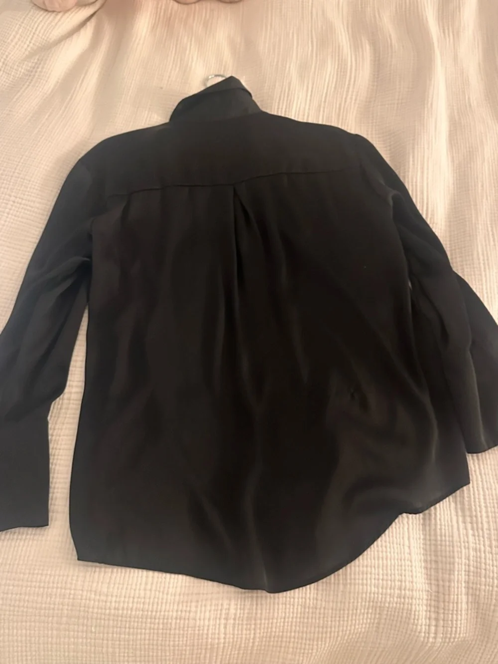 Zara Black Long-Sleeve Button-Down Blouse - Picture 2 of 2